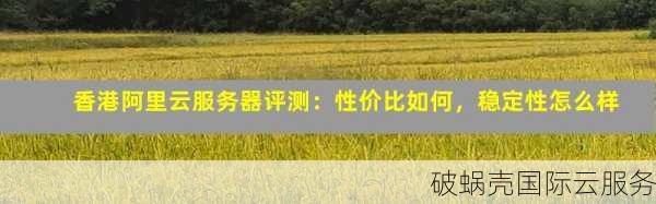 阿里云香港轻量服务器：性价比高的稳定云服务解决方案